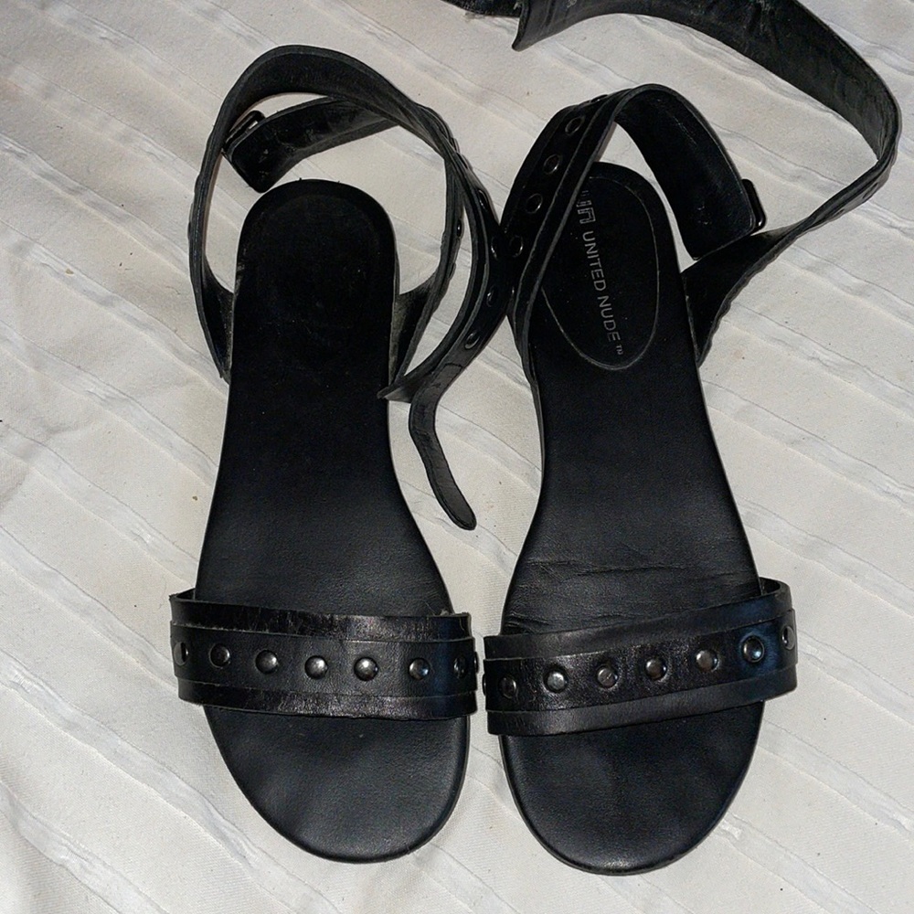 United Nude | Flat leather ankled Sandals | size 7